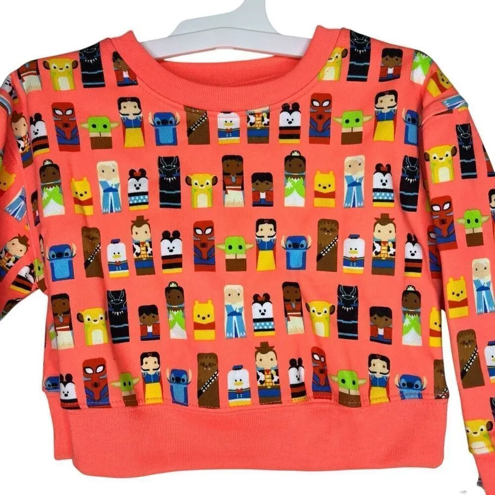 NEW Disney Store 100th Anniversary Toddler Sweatshirt Allover Character Print 3T